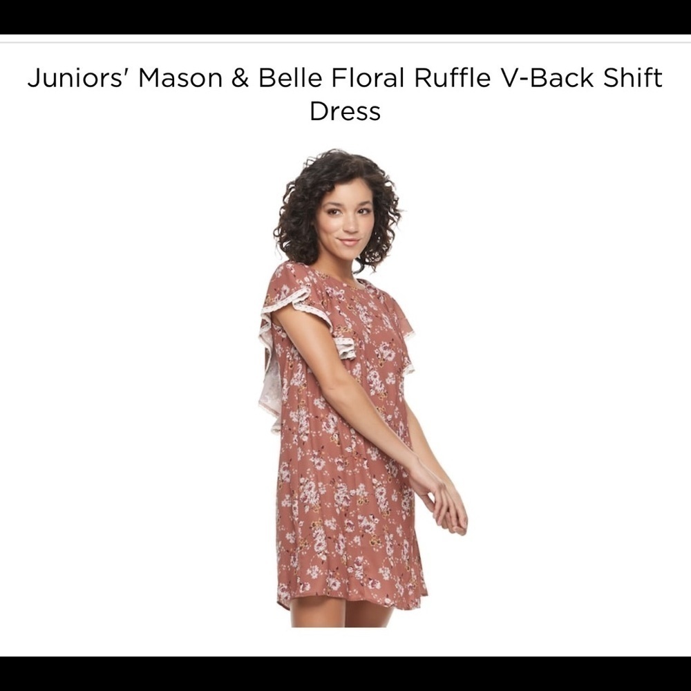 Juniors mason and belle v back dress NWT
